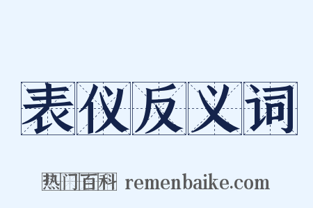 表仪反义词是什么意思的图片
